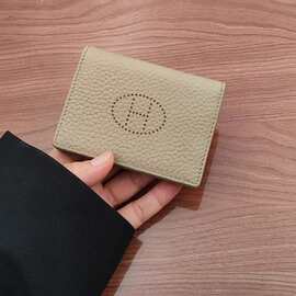 2025新款跨境名片夹女士质感名片卡包轻薄商务收纳包荔枝纹爆款女