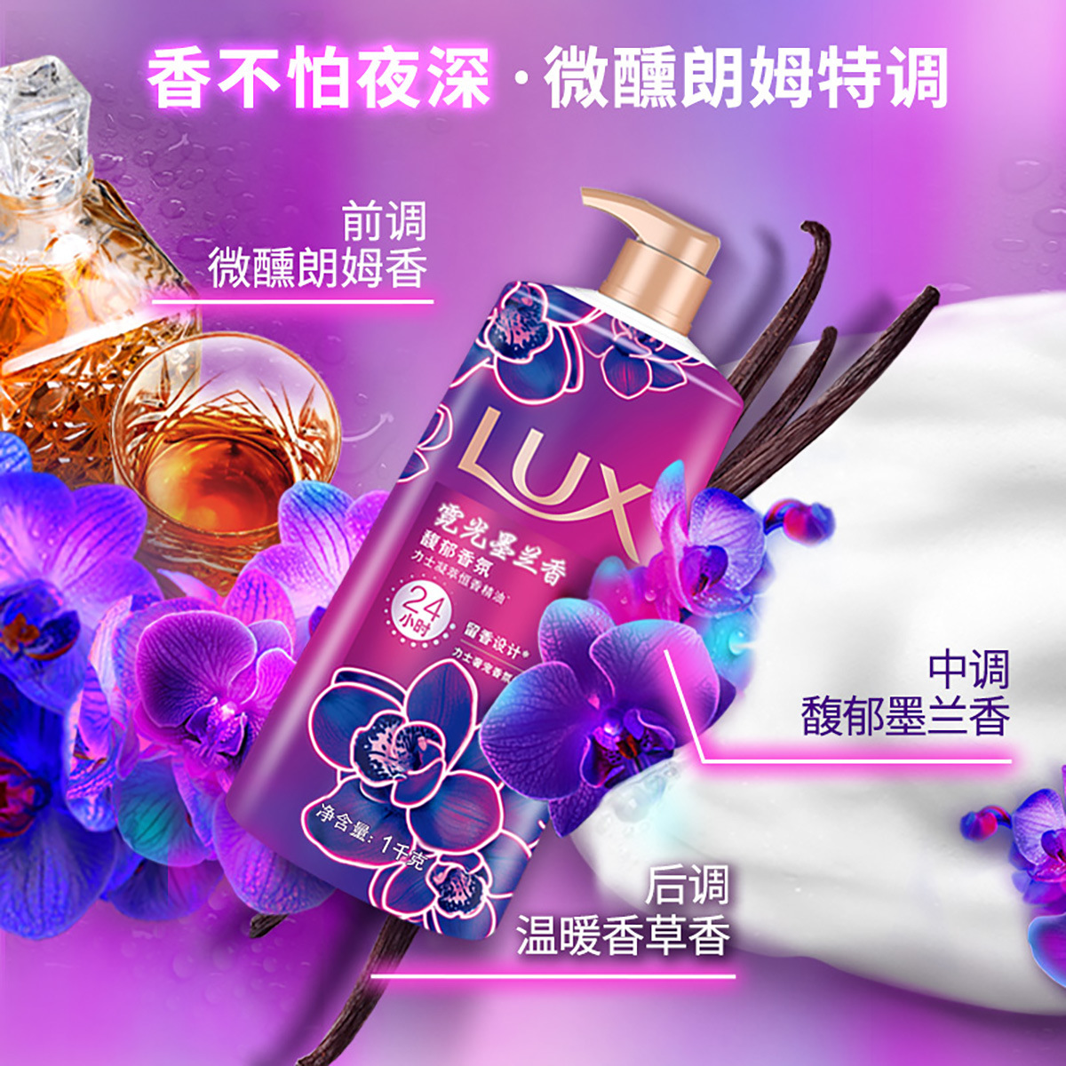 Lux Shower Gel 1kg Youlian Charming Skin Neon Molan Long-lasting Fragrance Cleaner Super Welfare Labor Insurance Wholesale
