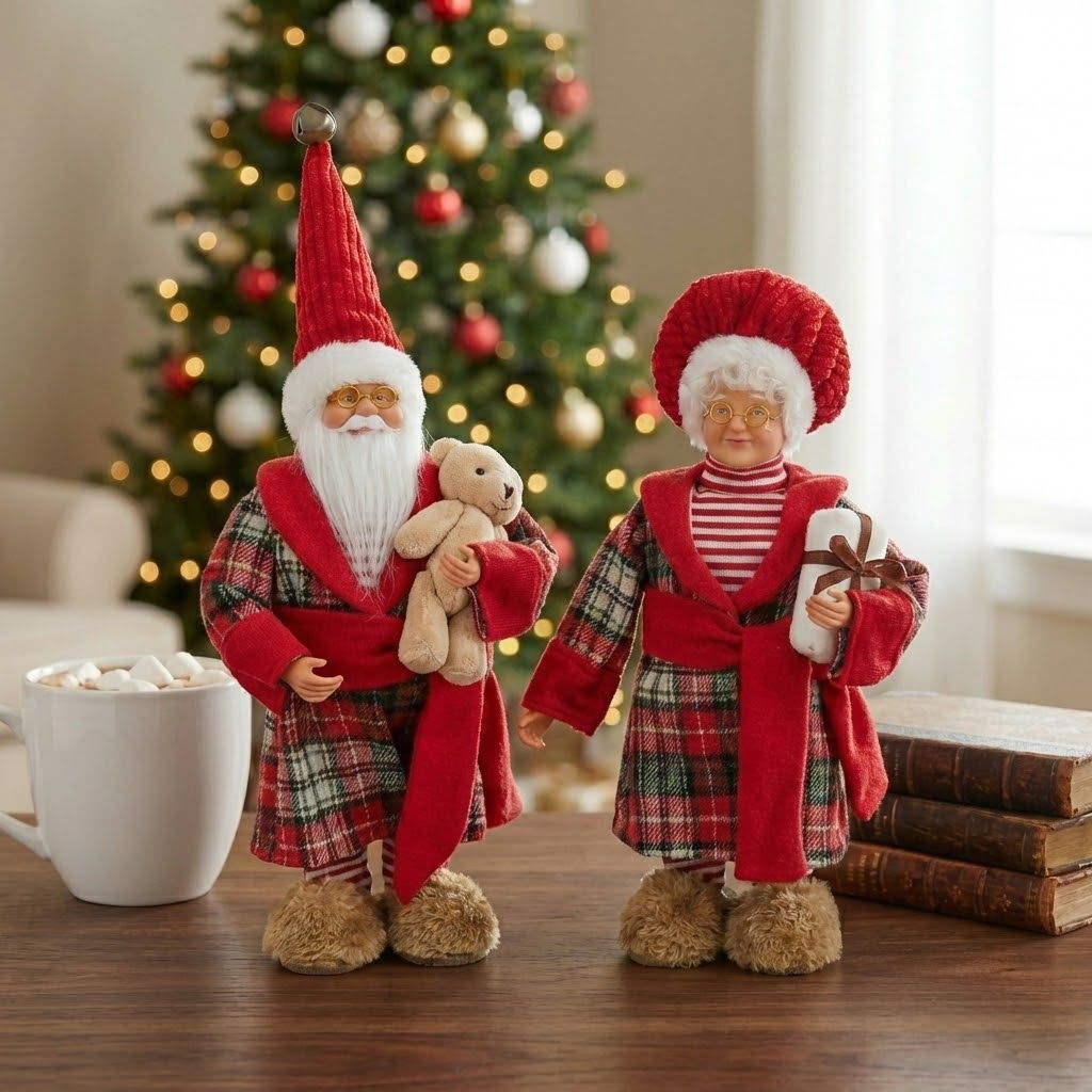 Navidad transfronteriza Muñeca de Papá Noel de 12 pulgadas Postura de pie Muñeca de Papá Noel Decoración de la ventana Regalos image 5