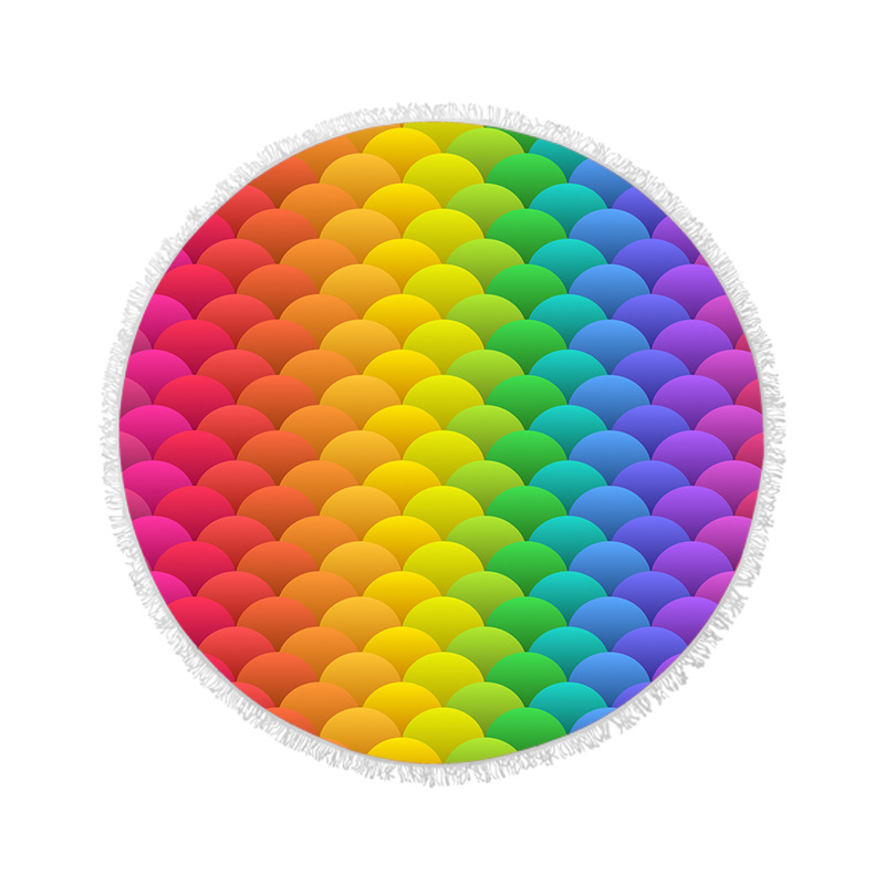 Toalla de playa redonda ultrafina de vacaciones en la playa de impresión digital fibra de baño absorbente de secado rápido absorbente de sudor Toalla de baño