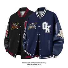 潮牌棒球服男春秋季2025新款休闲百搭拼接撞色帅气男装夹克上衣服