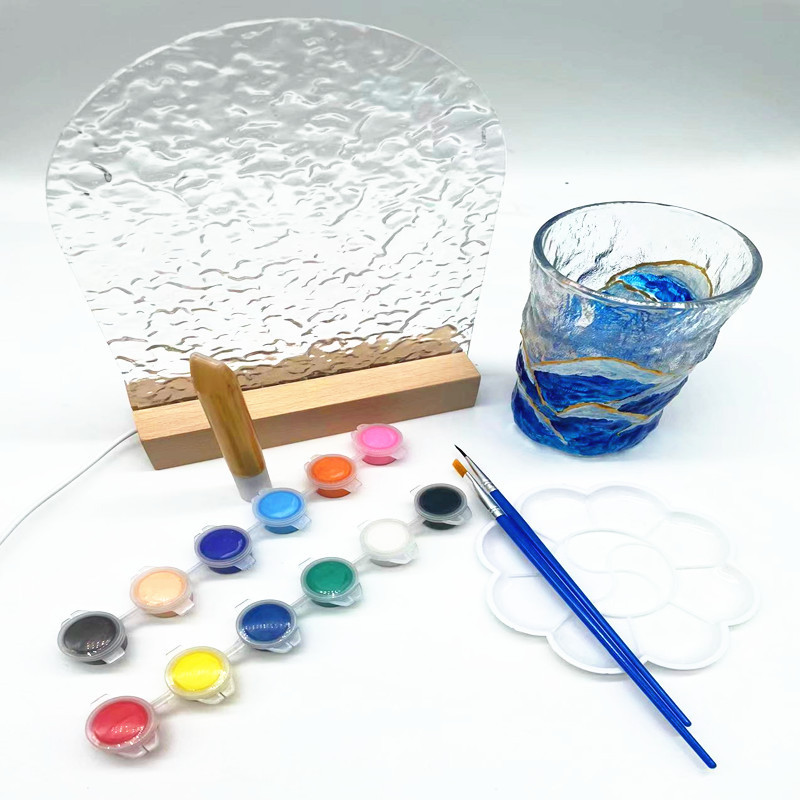 Hand-painted diy glass paint waterproof painted no-bake translucent personalized creative decorative painting glass paint