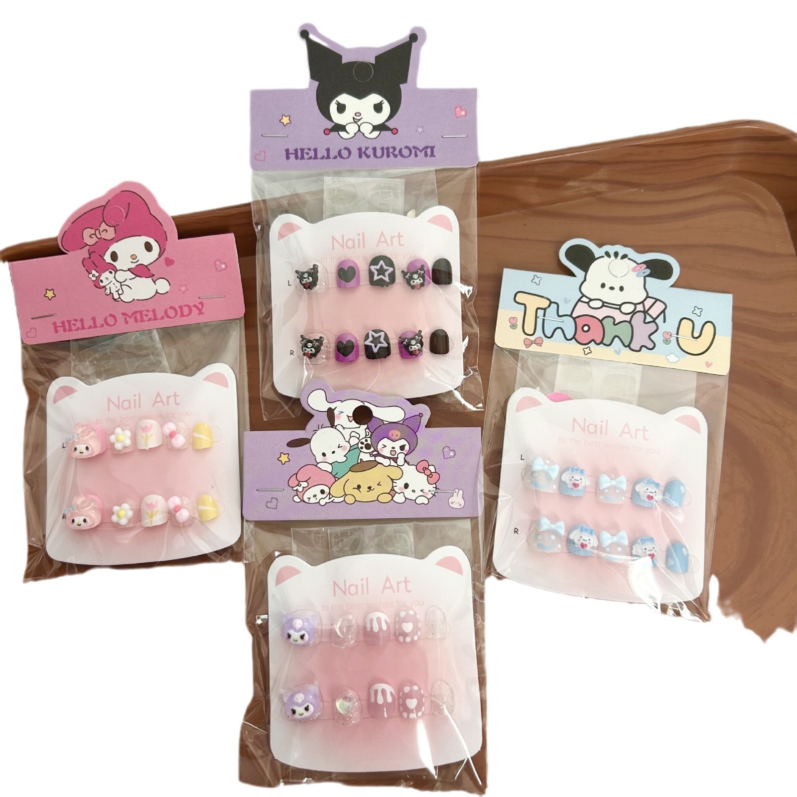 Niños estereoscópicos hechos a mano para usar uñas adorables pegatinas de uñas de dibujos animados para chicas juguetes