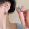 Blue earrings, silver 1500 sample