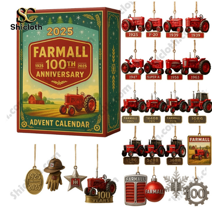 跨境新品2025 Farmall 100周年降临节日盲盒圣诞树装饰亚克力挂件|undefined