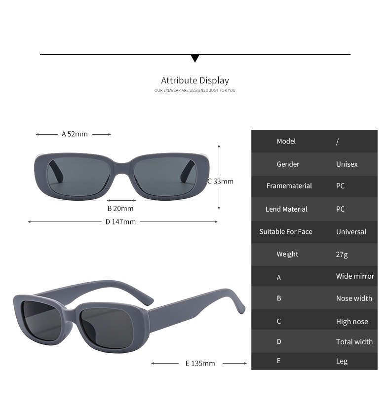 PC, UV400 Protection Lens Material Square Glasses Style Daily Occasion Retro Solid Color PC UV400 Protection Square Full Frame Women's Sunglasses
