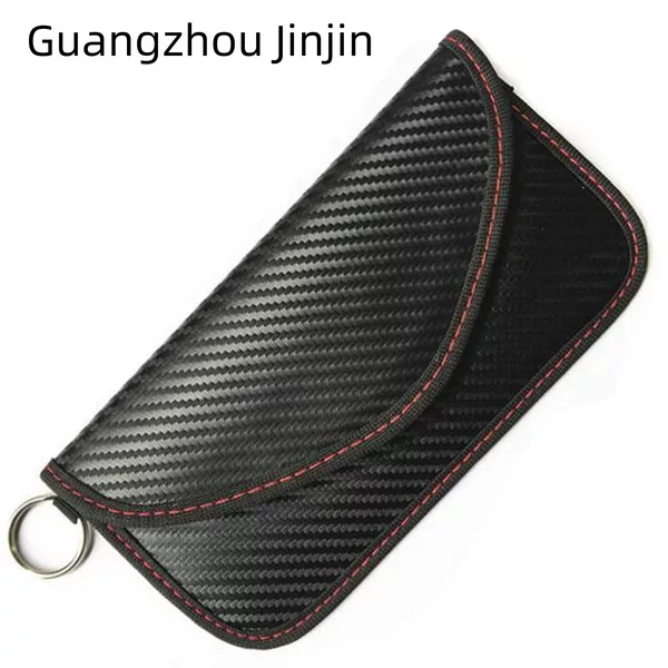 New foreign trade explosion 6 inch anti-radiation mobile phone signal shielding bag carbon fiber car shielding key bag
