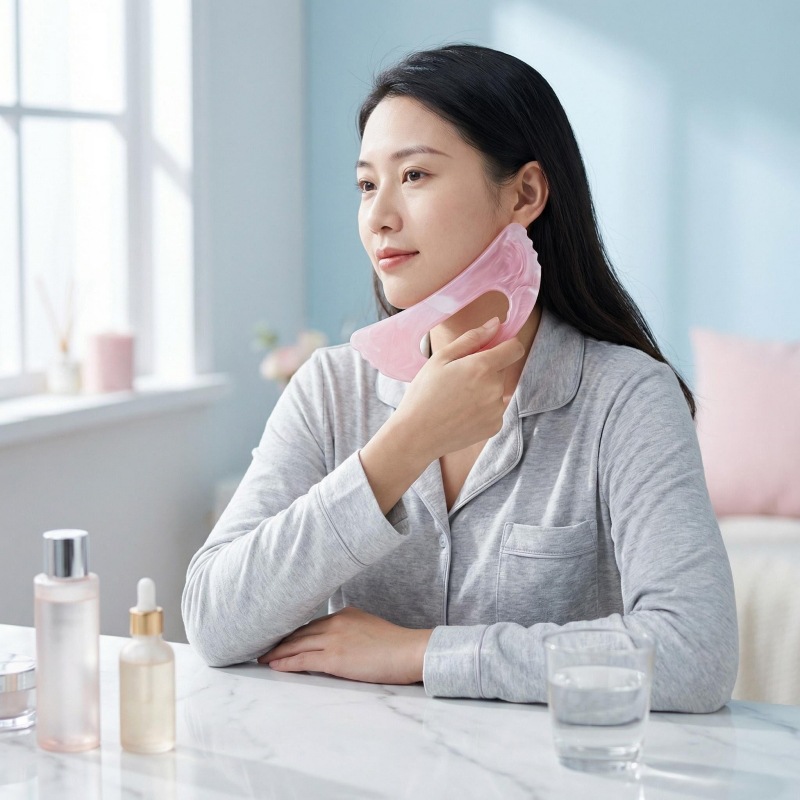 Gua Sha Massage Board Jelly Pink Crescent Resin Facial Lifting Body Scraping Tool Portable specifications