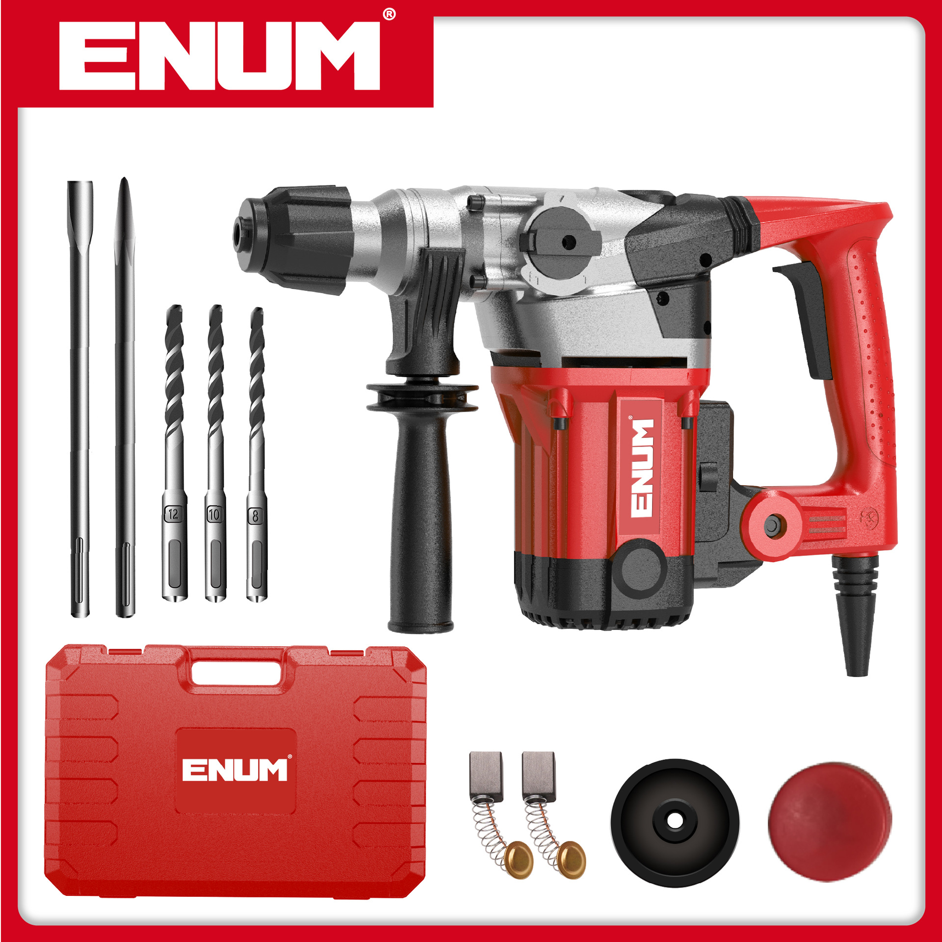 亿能电动工具 工厂货源头 3009B 红色电锤破坏锤