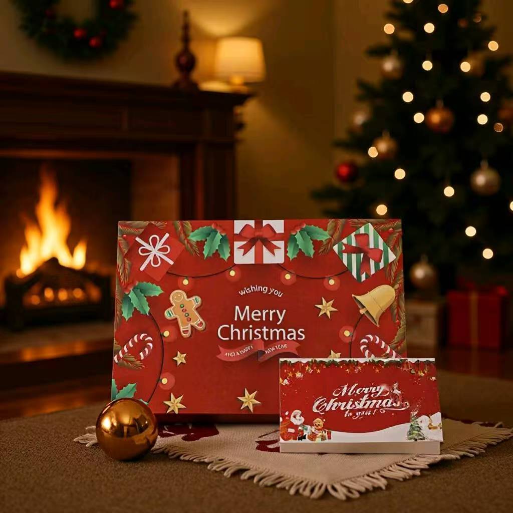Embalaje de caja de regalo de Navidad Nochebuena caja de regalo avanzada tapa plegable bufanda creativa caja de regalo grande caja vacía