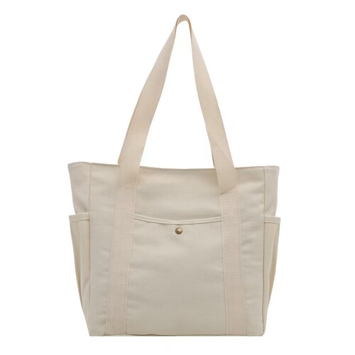 Large Capacity Canvas Tote Bag for Work and Outing, High-Quality, Commute-Friendly, Versatile, Literary Student Style Shoulder Canvas Bag