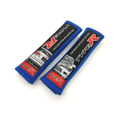 pad modified JDM car | Seat belt shoulder pad - type-r-blue