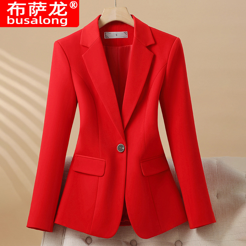 New Bergamong Kingong Women's Long-Sleeved Professional Suit Formal Wear Women's Jacket Work Clothes 8885