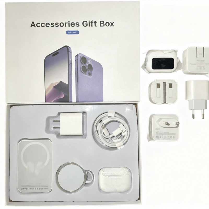 Suitable for Apple Six-Piece 35W Charger Huaqiangbei Six-Piece Magnetic Wireless Charging Power Bank Set Gift Box