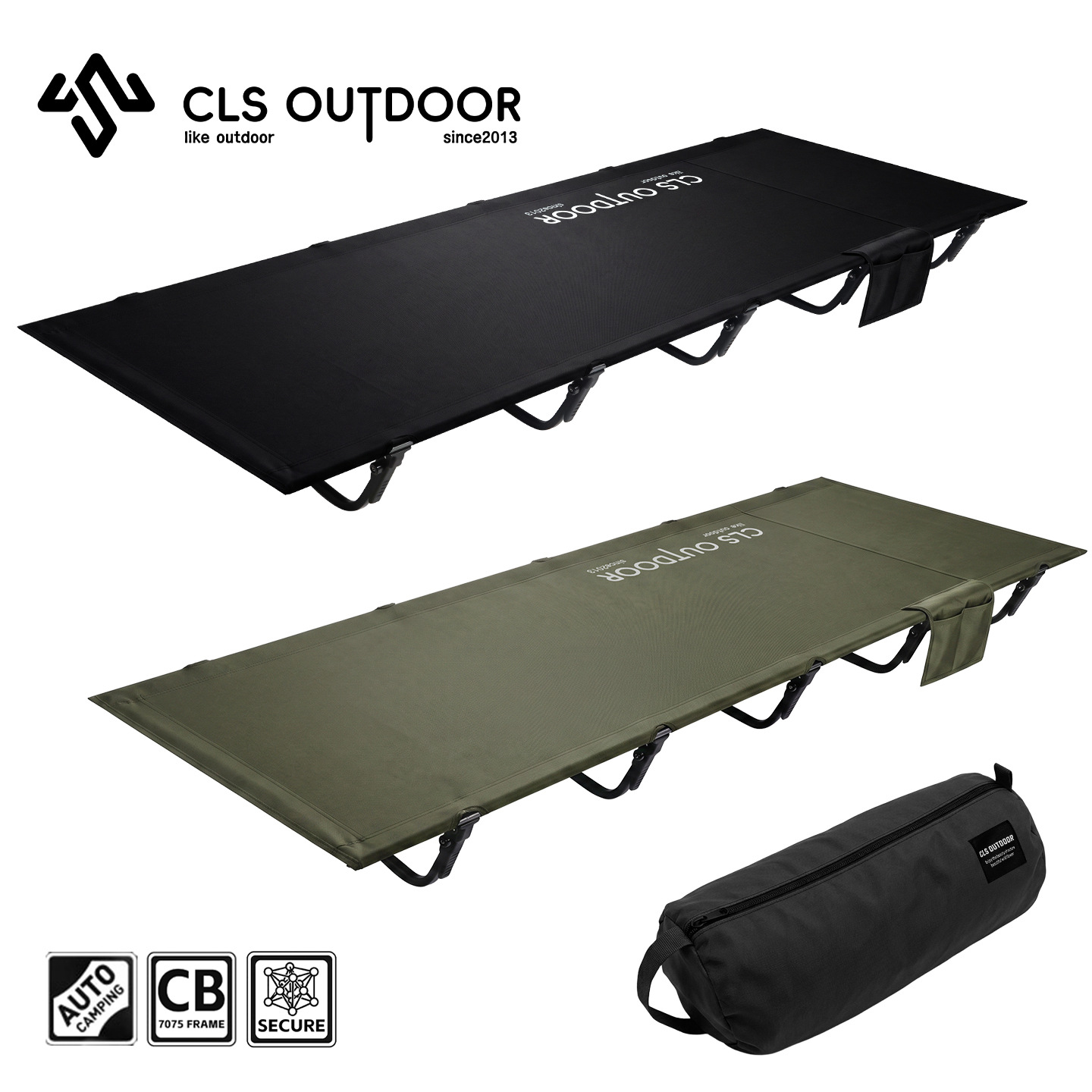 New CLS outdoor folding camping bed, portable, suitable for home, car, road trips, fishing, and leisure use, single bed