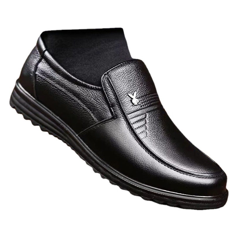 [Entrega de una pieza] 2023 nuevos zapatos de cuero casuales de moda para hombres zapatos de guisantes de superficie suave de fondo suave zapatos de papá planos
