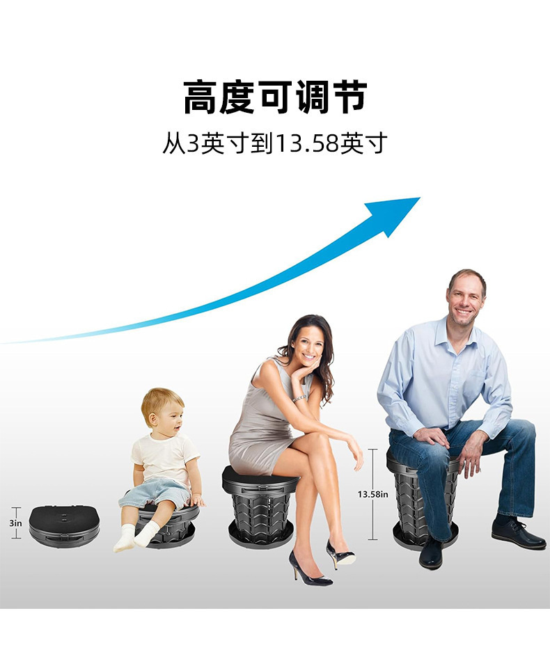 Camping Self-Driving Car Mobile Toilet Outdoor Toilet Portable Emergency Car Toilet Foldable Stool