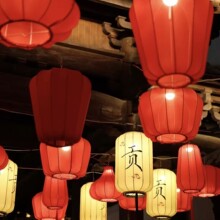 古风灯笼广告连串古风灯笼景区街道民宿夜景防雨网红灯笼墙装饰