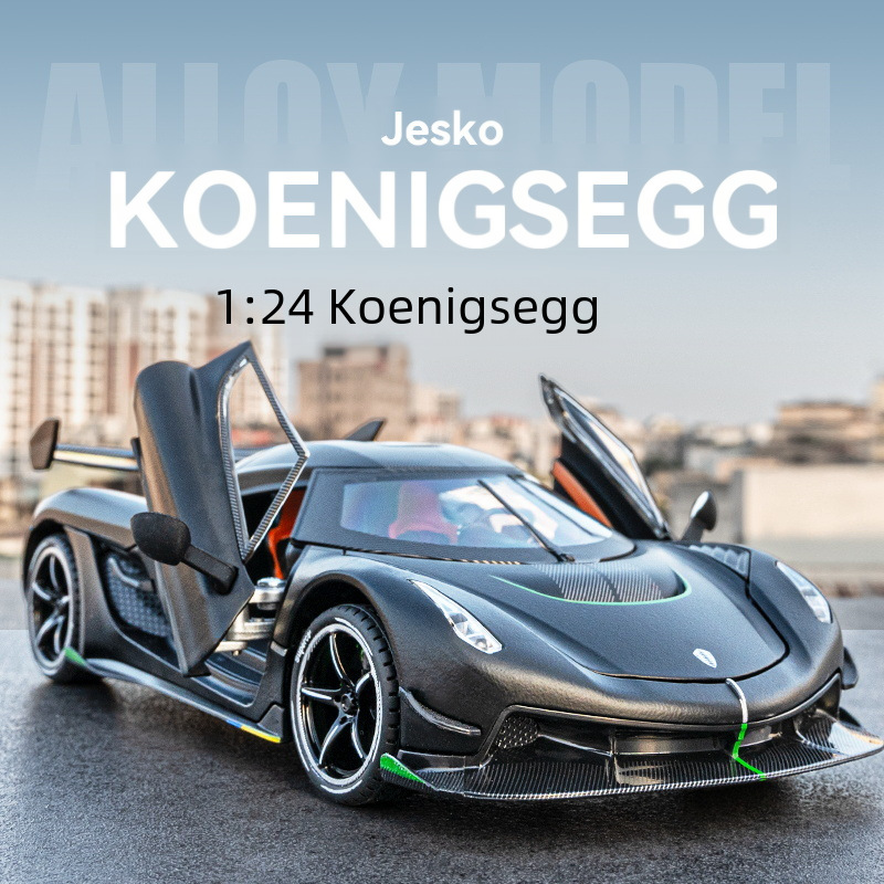 Car Sound Light Rebound Simulation Sports Car Model for Kids - Koenigsegg Jesko