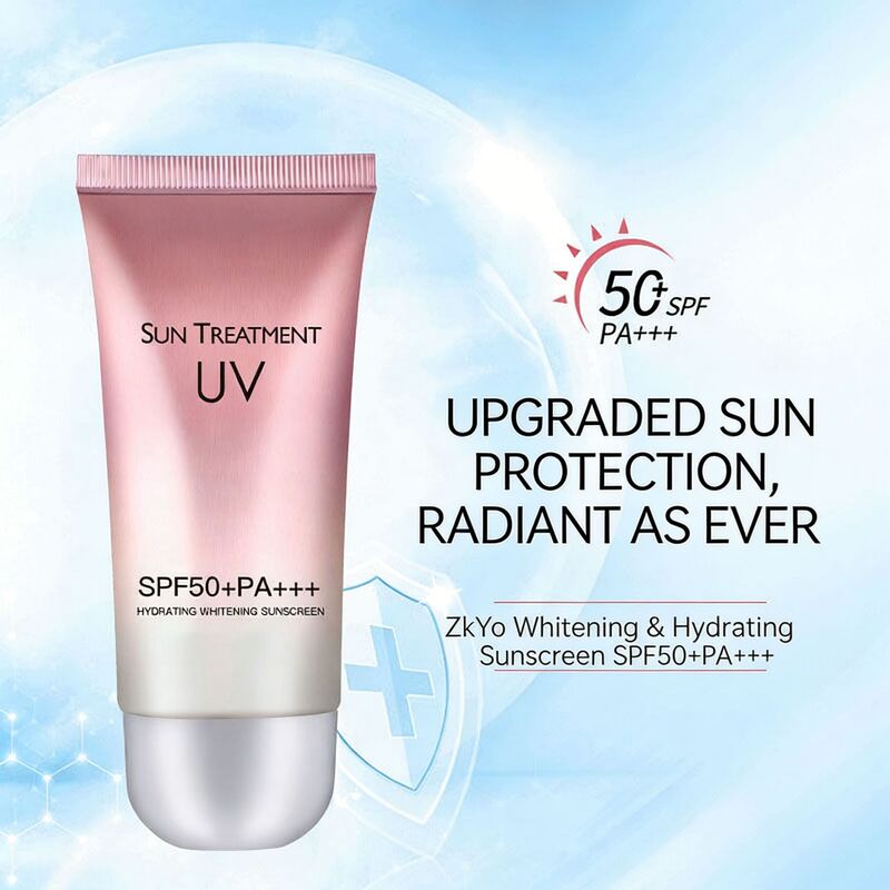 Cross-Border Foreign Trade Hot-Selling Product Zkyo Whitening and Hydrating Sunscreen Spf50, Refreshing and Non-Sticky, Uv Protection Sunscreen Cross-Border Foreign Trade Hot-Selling Product Zkyo Whitening and Hydrating Sunscreen Spf50, Refreshing and Non-Sticky, Uv Protection Sunscreen