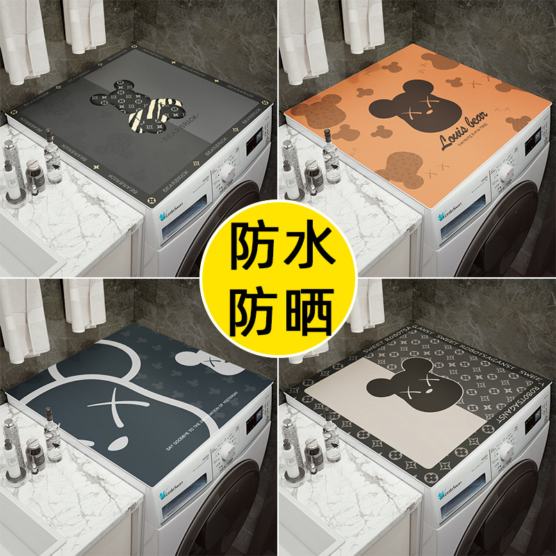 Lavadora estera de polvo impermeable anti-escaldadura estera de la tabla antideslizante cubierta de tela toalla dormitorio estera de la cubierta de polvo estera de mesa de noche