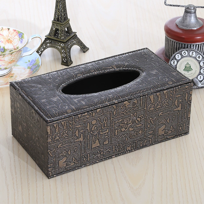 Кожаная домашняя коробка из бумаги для отеля, коробка Paper Box для KTV, автомобильная печатная коробка из бумаги, современная простая PU-бумага коробка