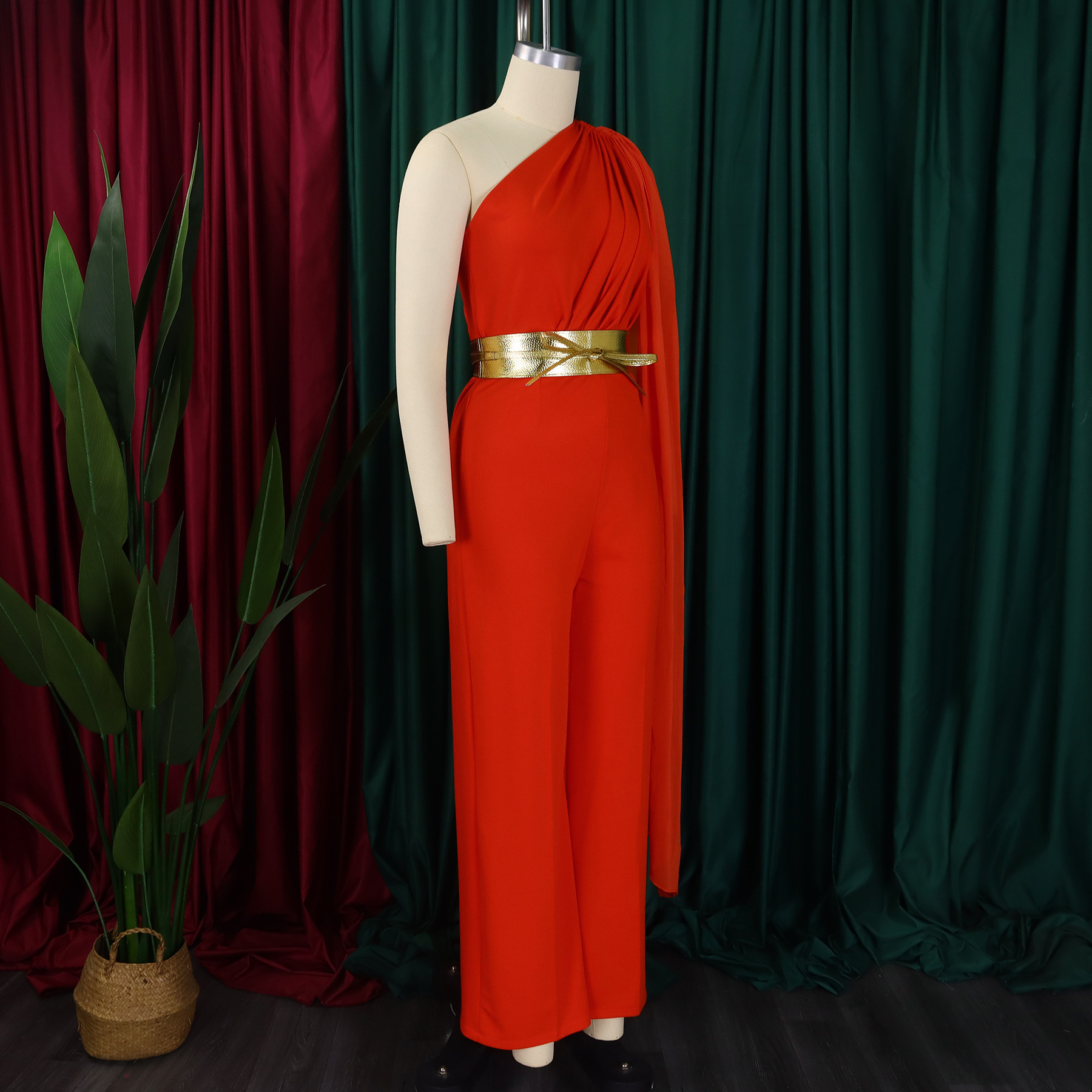 595g Weight Asymmetrical Sleeve Sleeve Length Full Length Pants Length Spandex, Polyester Fabric Type High Waist Waist Line Jumpsuits Pants Type Stretchy Elasticity Bodysuits Tops Type Holiday, Cocktail Party Occasion Slim Fit Type Solid Color Pattern Summer, Spring Season Women's Gender Sexy, Streetwear Style Women's Holiday Cocktail Party Bodysuits Sexy Streetwear Solid Color Full Length Jumpsuits 14