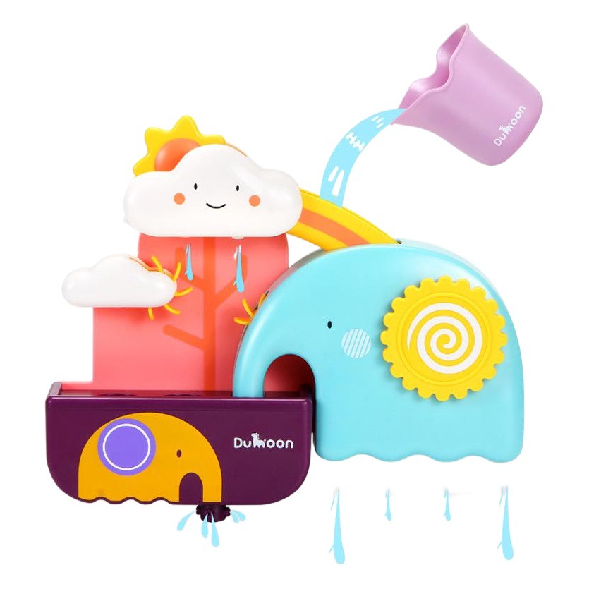 Elefante momia baño juguetes de agua elefante en la bañera de baño con ventosa gota de agua fuga giratoria pequeña nube Juguetes