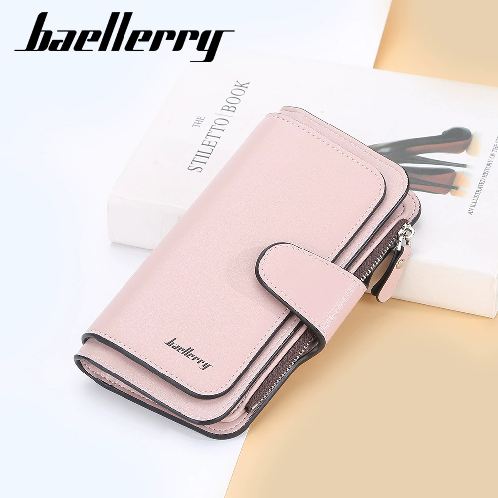 Long wallet, hand loop bag with zipper, small clutch bag, Korean style