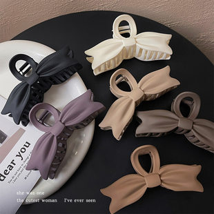 Crab pin, shark, hair accessory, sophisticated hairpins, big hairgrip with bow, high-quality style, simple and elegant design