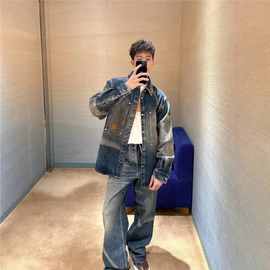 毒家现货正确版高品质25S驴L家 日晒褪色牛仔休闲夹克外套宽松衬