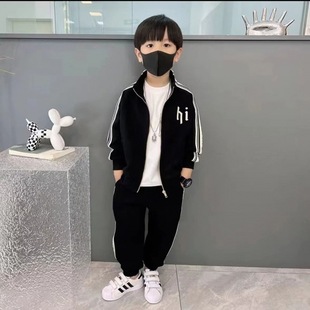 Boys' Spring Wear Children's Sports suit 2024 New Online Popular Boys' Spring and Autumn Coat Fashionable and Handsome Two-Piece Set
