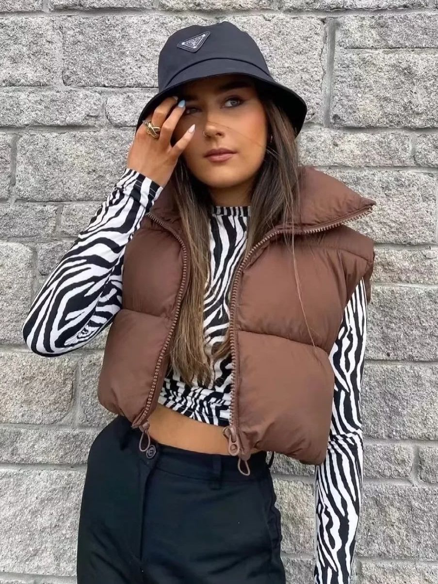 autumn vest with zipper