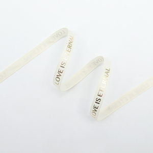 브론징 1cm 영어 리본 [쌀 화이트]; 32 m