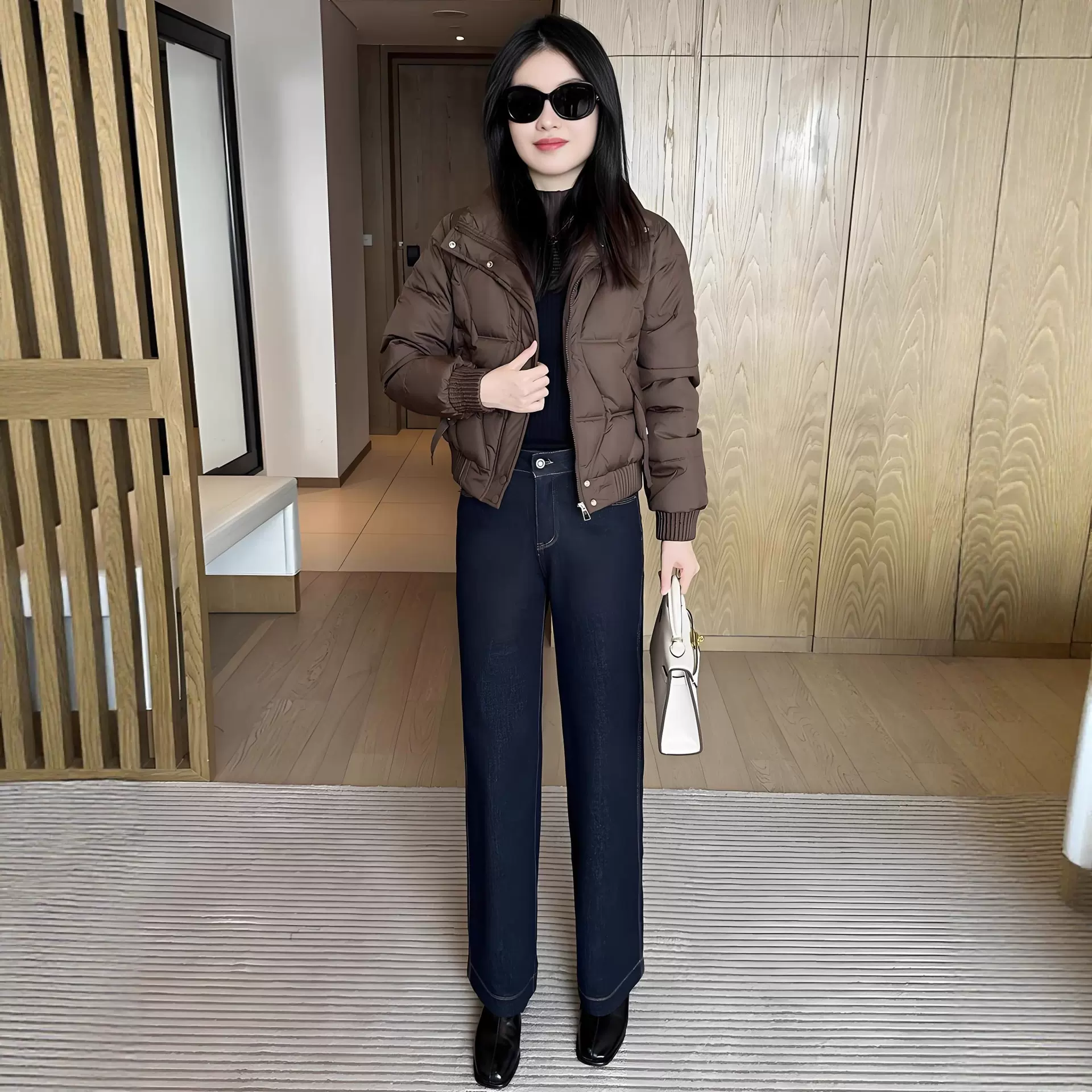 时尚洋气加厚棉衣女冬季新款休闲宽松立领棉服外套百搭外贸面包服