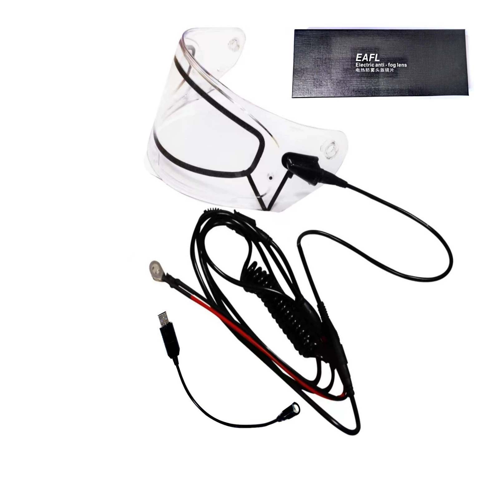 Трансграничная популярная USB-грелка с электроподогревом против запотевания для масок и шлемов, универсальный нагревательный элемент для визоров шлемов.