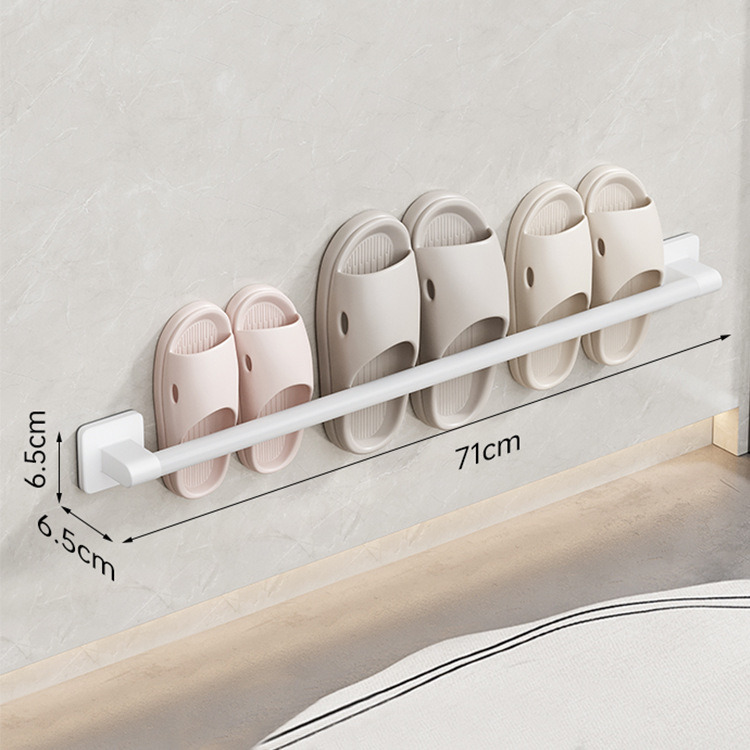 Cuarto de baño Zapatilla de baño Baño puerta del inodoro sin perforar zapatos montados en la pared drenaje de almacenamiento de rack artefacto