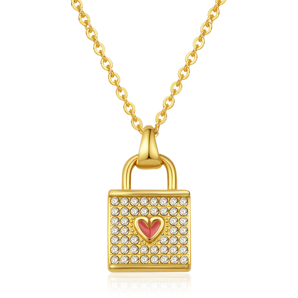 Collar de acero de colgante de oro retrógrado Mirad Wind 2025 nuevo estilo de mujer de alto nivel collar de aceite de acero de acero de collar de amor universal