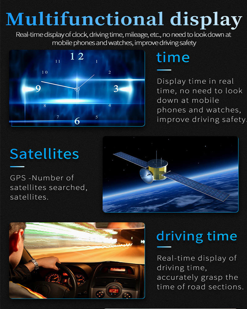 Navigation Version Usb-Powered Car Hud Head-Up Display Universal High-Definition Portable Speed Projector Q10