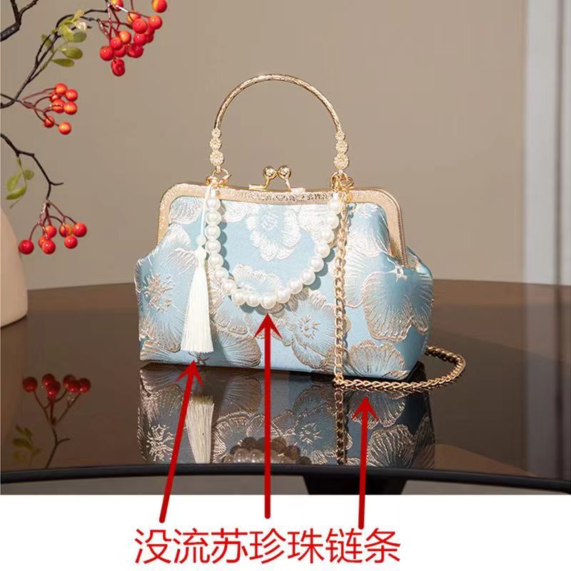 블루 [술 진주 체인 없음]