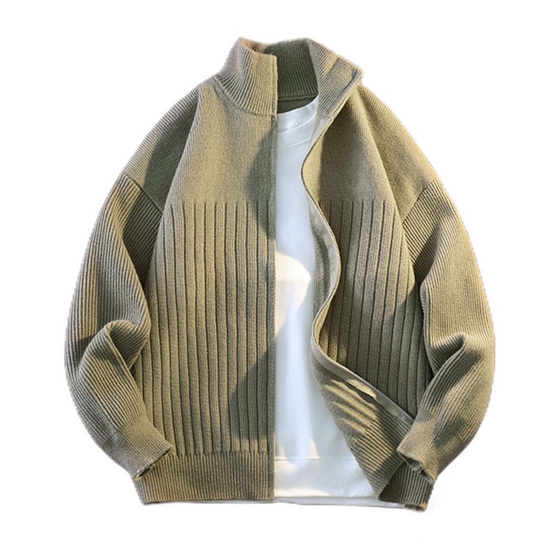 Explosiones transfronterizas de tamaño grande europeo cardigan suéter de punto chaqueta de chaqueta caliente de fábrica de negocios al por mayor