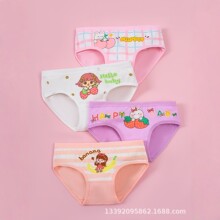 纯棉女童三角内裤卡通可爱中腰儿童内裤宝宝透气舒适A类内裤女孩