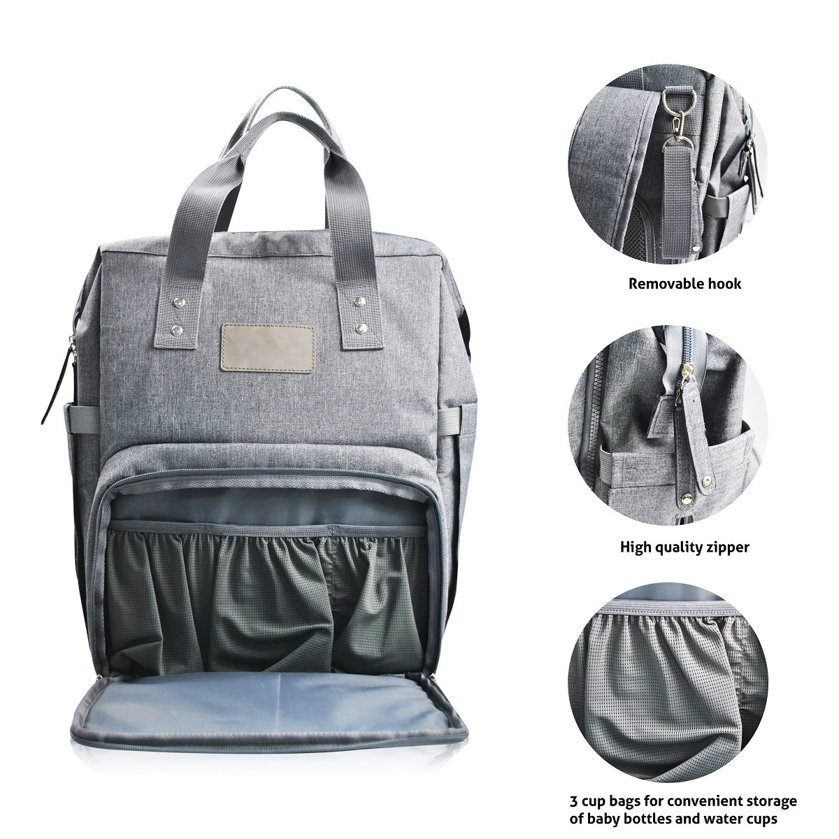 Трансграничная сумка для мумии Рюкзак для матери и ребенка Модный рюкзак для отдыха Многофункциональный складной регулируемой кроватки