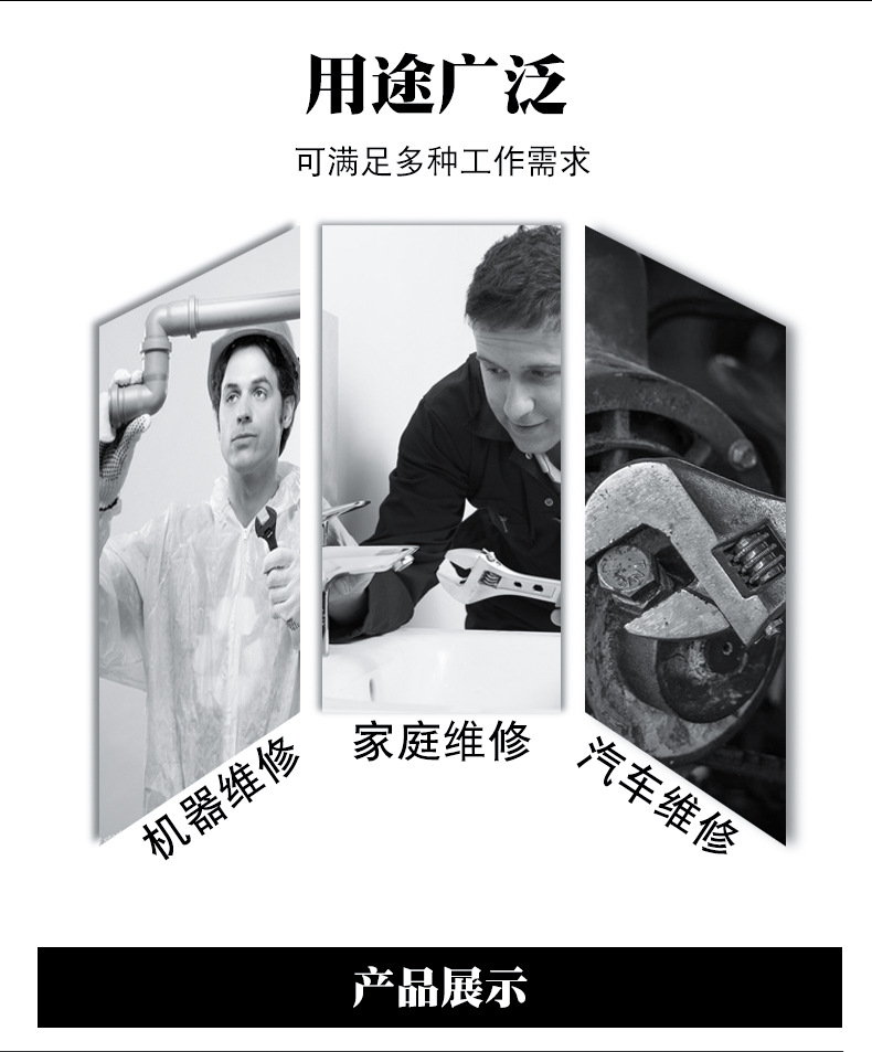 五金工具多用活动扳手动工具活扳手工业活动扳子批发详情图2