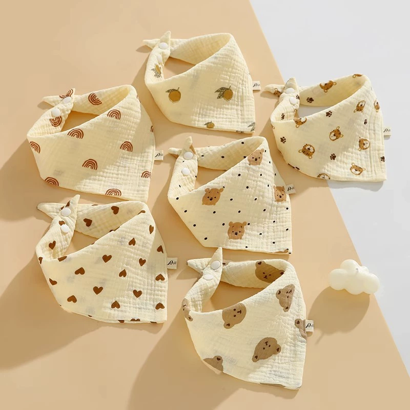 Детское полотенце для слюны, треугольное полотенце из чистого хлопка, марлевый нагрудник для новорожденных, тип А, тонкий четырехслойный супер мягкий детский карман для слюны