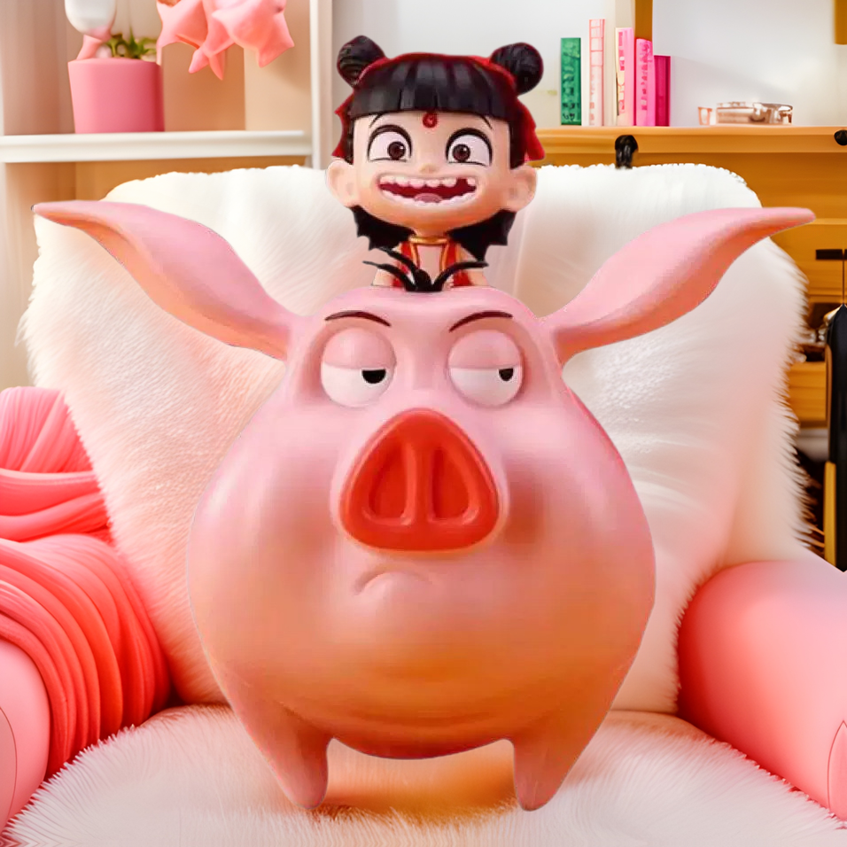 哪吒之魔童闹海周边情人节礼物卡通爆米花造型桶正版电影院敖丙