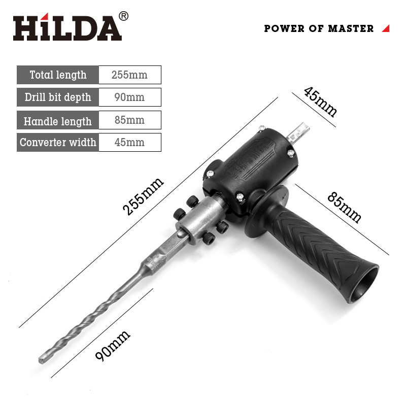 Taladro Percutor Eléctrico Recargable HiLDA/Hilda para el Hogar, Taladro Eléctrico con Batería de Litio, Destornillador, Perforación de Piedra, Perforación de Paredes