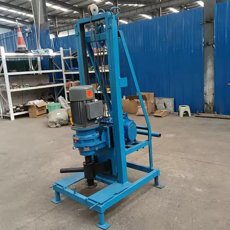 前程电动升降打井机 家用打井钻采设备 全自动民用钻井机