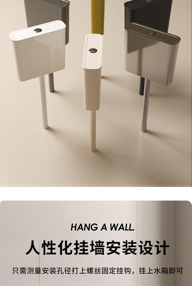 Toilet flushing tank, squat toilet, thickened stainless steel water tank, wall-mounted public squat toilet flushing device for household bathrooms undefined