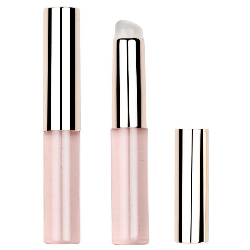 Lote original del fabricante de cabeza redonda de silicona mini cepillo de labios portátil sin costuras dedo del vientre lápiz labial cepillo corrector cepillo Q y cepillo suave